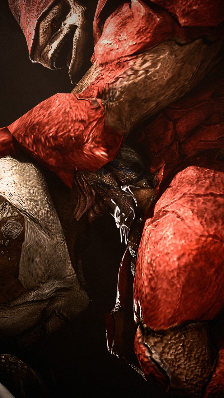 3d_(artwork) alien cum cum_in_mouth cum_inside digital_media_(artwork) domination duo face_fucking fellatio forced forced_oral garrus_vakarian hadronighini humanoid humanoid_on_humanoid krogan male male/male male_penetrating mass_effect muscular muscular_male not_furry oral oral_penetration penetration sex turian urdnot_wrex video_games