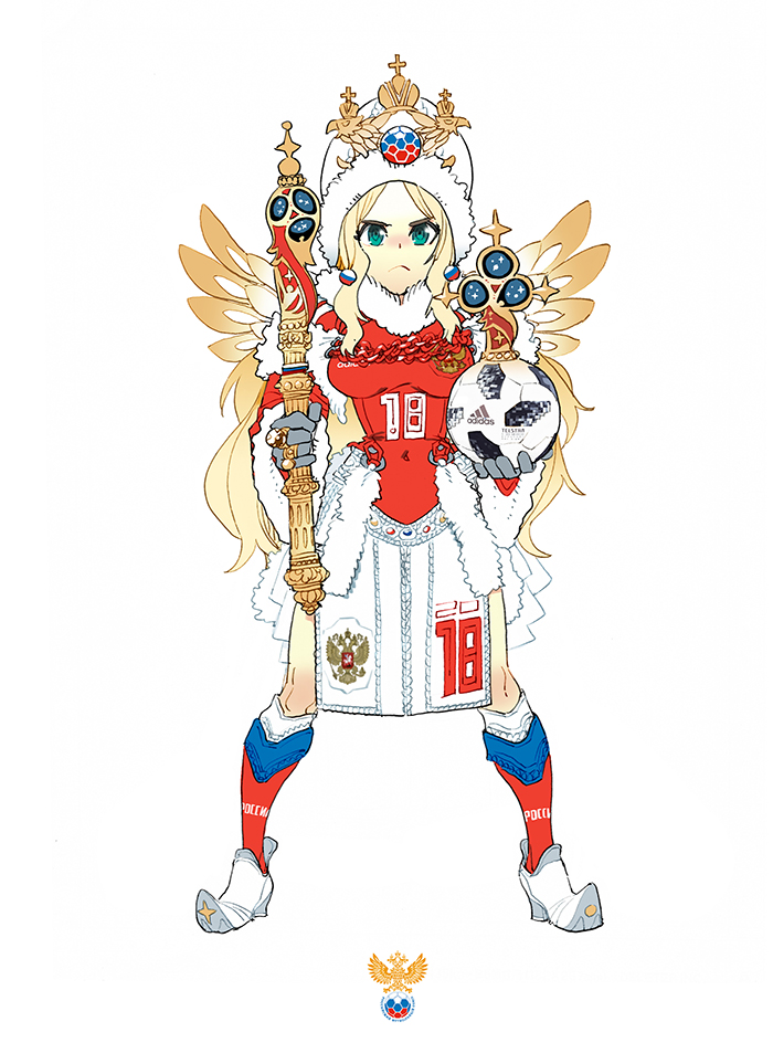2018_fifa_world_cup daibajoujisan full_body russia russian_flag soccer solo world_cup
