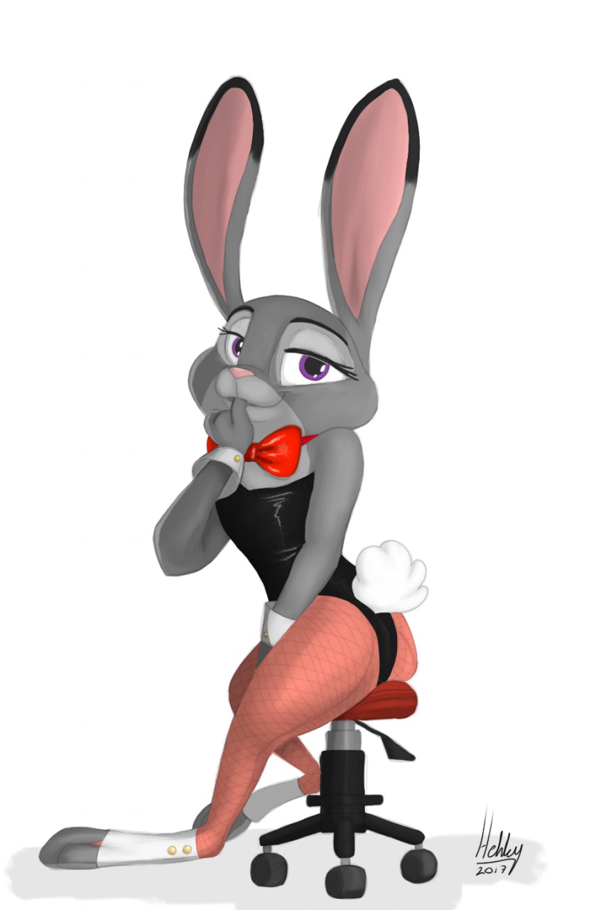 chair disney female hehky judy_hopps lagomorph mammal playboy pose rabbit solo zootopia