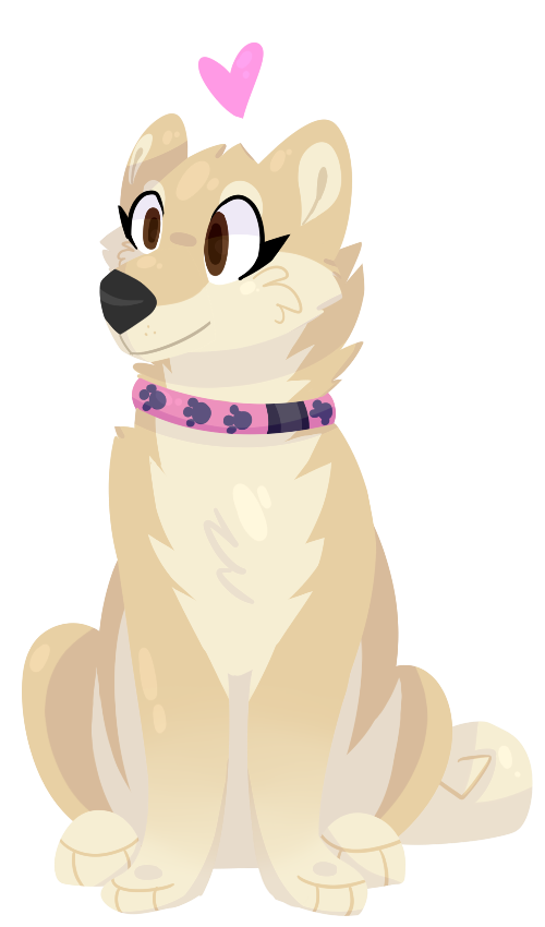 2016 alpha_channel ambiguous_gender black_nose brown_eyes canid canine canis cel_shading collar digital_drawing_(artwork) digital_media_(artwork) domestic_dog eyelashes feral full-length_portrait fur heart_symbol jaspering lineless mammal paws pink_collar portrait shaded shiba_inu simple_background sitting smile snout solo spitz tail tan_body tan_fur tan_inner_ear transparent_background