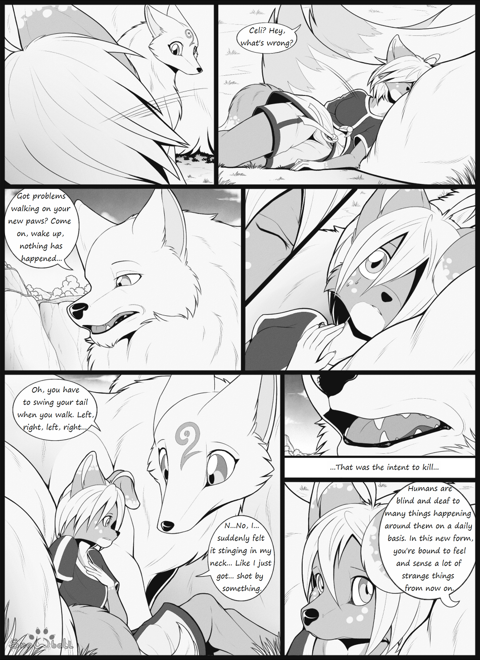 anthro canine clothing comic english_text female feral macro male mammal monochrome s2-freak text wolf