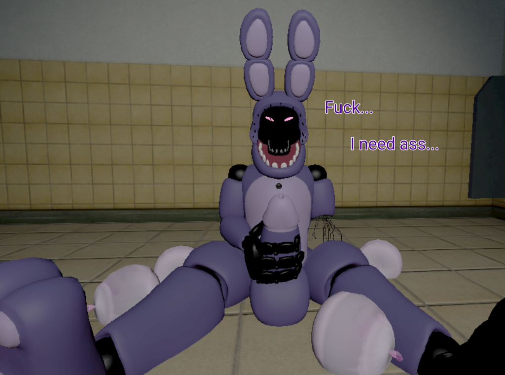 animatronic anthro balls big_balls big_penis bigfurball condom container filled_condom five_nights_at_freddy's five_nights_at_freddy's_2 genitals lagomorph leporid machine male mammal needy penis rabbit robot scottgames sexual_barrier_device sitting sitting_on_ground solo withered_bonnie_(fnaf)