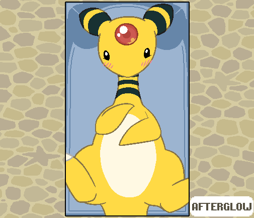 afterglow_ampharos afterglow_the_ampharos ambiguous_gender ampharos blush feral happy monster_mind nintendo pok&eacute;mon pok&eacute;mon_(species) solo spread_legs spreading video_games