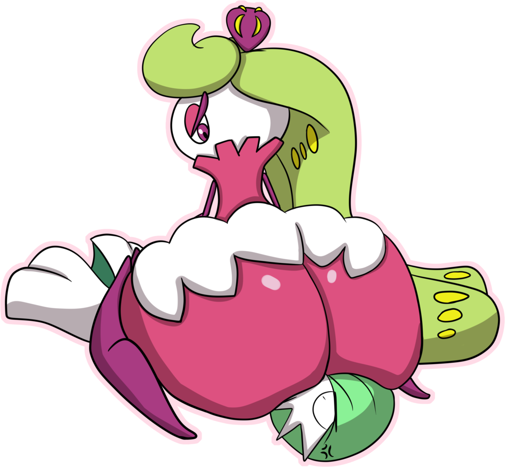 big_butt butlova butt facesitting female gardevoir huge_butt nintendo not_furry pok&eacute;mon pok&eacute;mon_(species) simple_background tsareena video_games