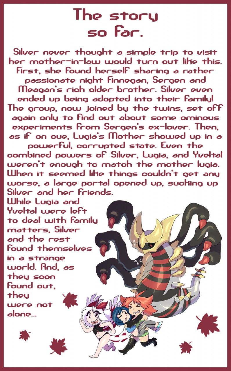 &lt;3 2018 animal_humanoid barefoot black_sclera blue_hair boots breasts carrying chibi claws clothed clothing comic crop_top dress english_text eyes_closed female feral flat_chested floating footwear giratina giratina_(origin_form) girly hair high_heels horn human humanoid legendary_pok&eacute;mon legwear male mammal maple_leaf markings matemi meagan navel nintendo open_mouth pants pink_eyes pok&eacute;mon pok&eacute;mon_(species) red_eyes sergen shiny_pok&eacute;mon shirt shoes silver_soul tears tentacles text thigh_high_boots video_games white_hair wings yveltal