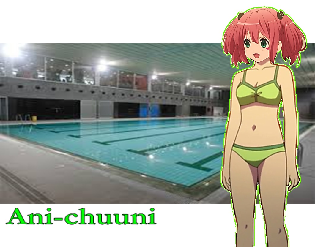 bikini chuunibyou_demo_koi_ga_shitai! facial_mark hair_rings legs rei_no_pool ryunnu shichimiya_satone swimsuits