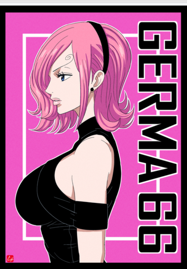 1girl blue_eyes breasts earring hair_over_one_eye hairband large_breasts looking_to_the_side one_piece pink_hair short_hair solo vinsmoke_reiju