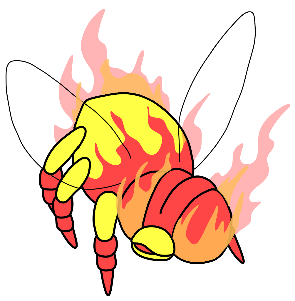 2017 6_legs abdomen alternate_species ambiguous_gender arthropod bugdex digital_drawing_(artwork) digital_media_(artwork) elemental exoskeleton fak&eacute;mon featureless_feet feral fire fire_elemental front_view full-length_portrait insect insect_wings magmar markings multi_leg multi_limb nintendo pink_fire pok&eacute;mon pok&eacute;mon_(species) portrait red_exoskeleton red_eyes ricky_hoffman simple_background socks_(marking) solo standing toony translucent translucent_wings two_tone_exoskeleton video_games white_background wings yellow_exoskeleton yellow_sclera