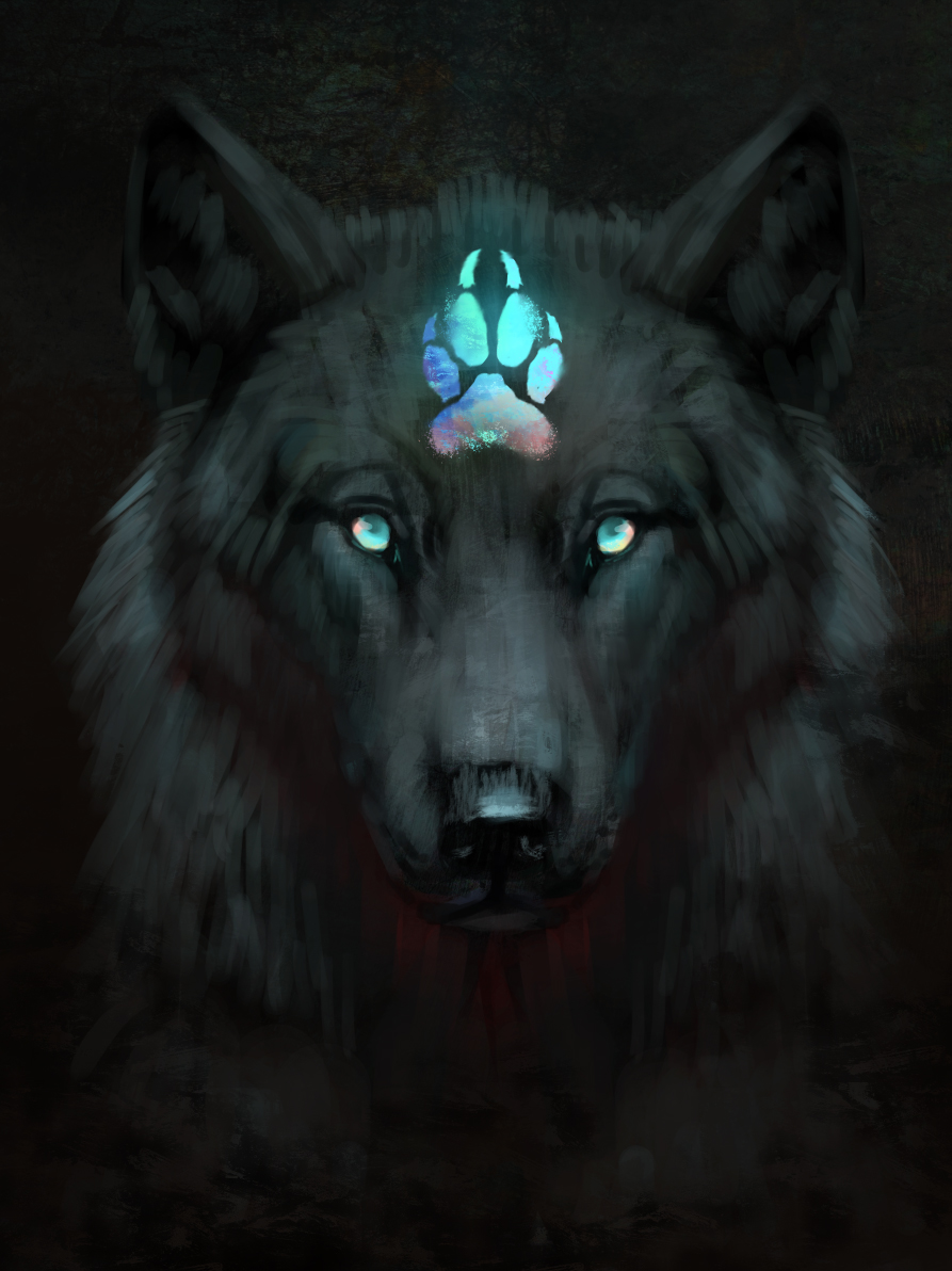 2018 black_fur black_nose blue_eyes canine digital_media_(artwork) feral fur headshot_portrait jademere looking_at_viewer mammal portrait solo wolf