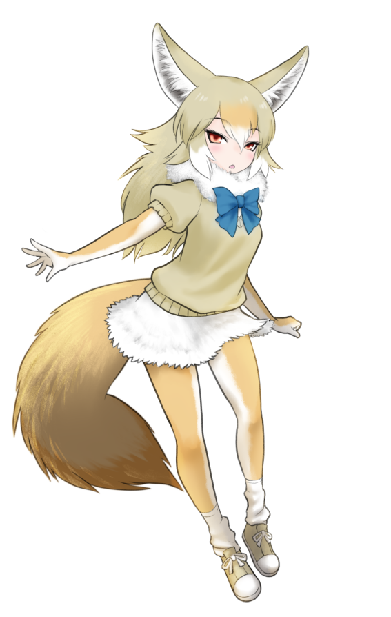 :o animal_ear_fluff animal_ears blue_neckwear blush bow bowtie elbow_gloves full_body fur_collar gloves golden_jackal_(kemono_friends) grey_hair ise_(0425) jackal_ears jackal_tail kemono_friends long_hair looking_at_viewer multicolored_hair outstretched_arm pantyhose puffy_short_sleeves puffy_sleeves red_eyes short_sleeves simple_background skirt solo standing two-tone_gloves two-tone_hair two-tone_legwear white_background white_hair white_skirt