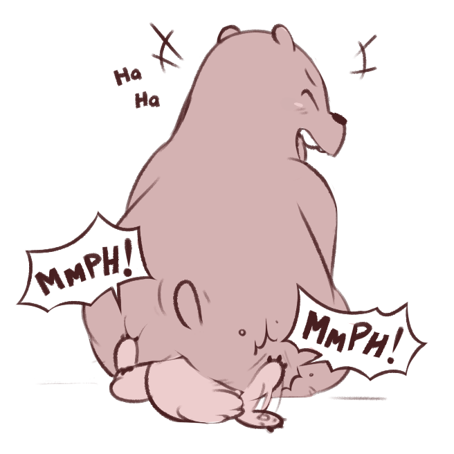 bear cartoon_network duo facesitting grizzly_(wbb) grizzly_bear koala male male/male mammal marsupial nom_nom_(wbb) unknown_artist we_bare_bears