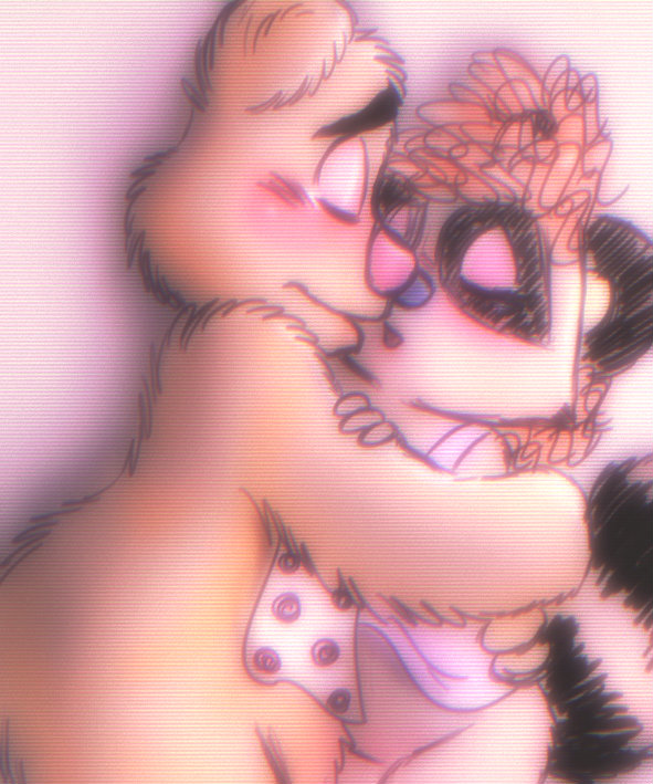 anthro bear belly blush coco_raccoon cute fozzie_bear holding_(disambiguation) kissing lollidoodle00 love mammal muppet muppets nightmonster123 penis procyonid raccoon romantic sex stomach tender