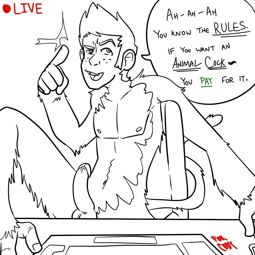anthro beast_boy cyndiquill200 dc_comics erection freckles line_art male mammal monkey nude penis primate simian solo streaming teenager tooth_gap young young_justice