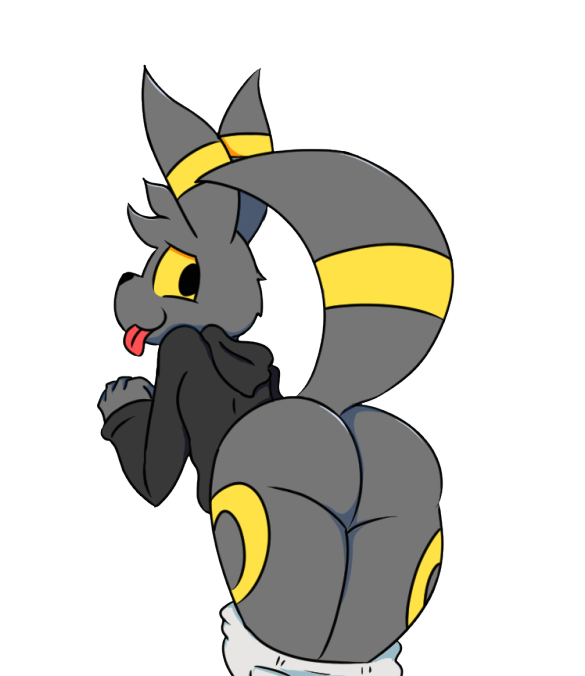 2018 alpha_channel anthro bent_over big_butt butt canine clothed clothing eeveelution fan_character iguanasarecool looking_at_viewer male mammal nintendo pants_down partially_clothed pok&eacute;mon pok&eacute;mon_(species) shade_(shadetheumbreon) simple_background solo tongue tongue_out transparent_background umbreon video_games yellow_sclera