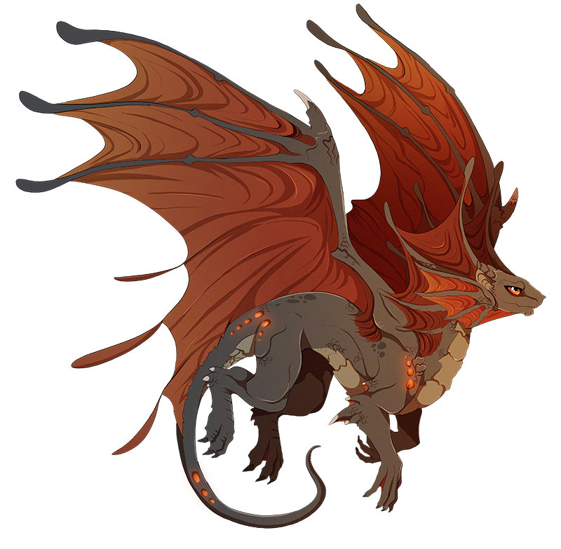 2014 alpha_channel ambiguous_gender digital_media_(artwork) dragon fae_dragon feral flight_rising maplespyder membranous_wings orange_eyes simple_background solo transparent_background wings