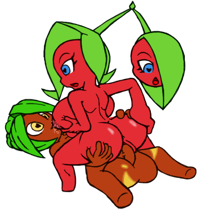 2018 areola balls big_balls big_breasts big_butt big_penis blue_eyes breastfeeding breasts butt cherry cheryl_(doodle) duo female flora_fauna food fruit green_hair hair half-closed_eyes huge_balls huge_breasts huge_butt huge_penis humanoid humanoid_on_humanoid lactating leaf male male/female milk not_furry nude open_mouth peach_(fruit) penis plant red_skin sex sheryl_(doodle) short short_stack sibling twins unknown_artist vaginal yellow_eyes