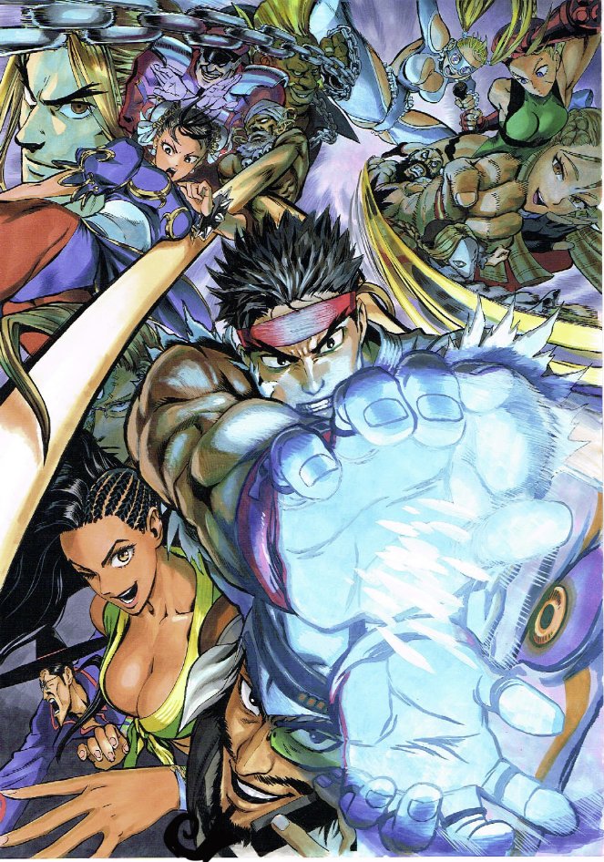 beard birdie_(street_fighter) black_hair blonde_hair bracelet braid breasts brown_eyes bun_cover cammy_white chain charlie_nash chest_hair chinese_clothes chun-li cleavage clenched_hand clenched_teeth dark_skin dark_skinned_male dhalsim domino_mask double_bun dougi evil_smile f.a.n.g facial_hair fingerless_gloves gloves goatee hadouken hat headband jewelry kanzuki_karin ken_masters large_breasts laura_matsuda mask medium_breasts mohawk murata_yuusuke necalli one_eye_closed open_mouth ponytail rainbow_mika rashid_(street_fighter) ryuu_(street_fighter) serious single_braid smile spiked_bracelet spikes street_fighter street_fighter_v stretched_limb sunglasses teeth torn_clothes vega white_hair zangief