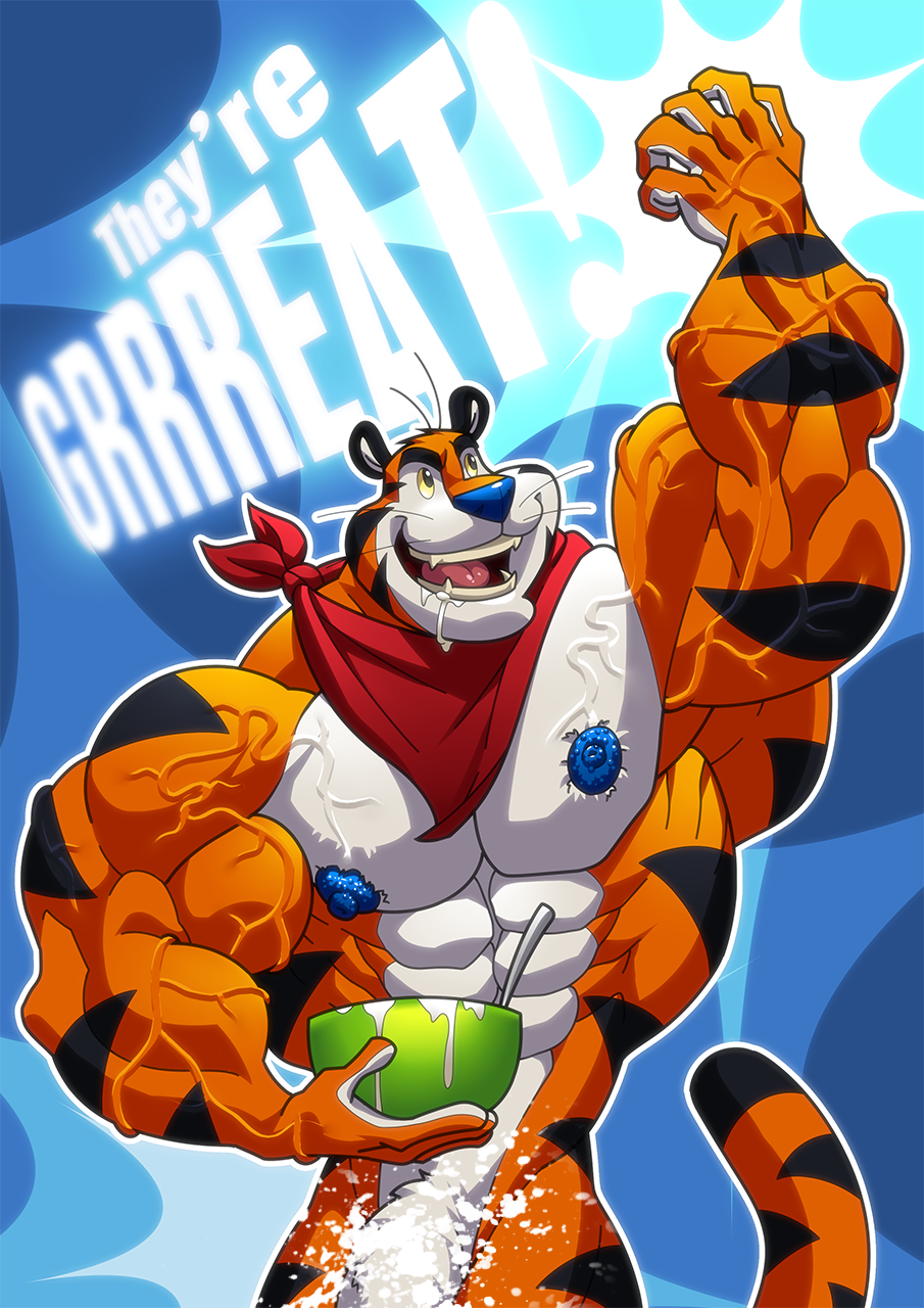 flaccid frosted_flakes hyper hyper_muscles male muscular penis tony_the_tiger wolfiecanem