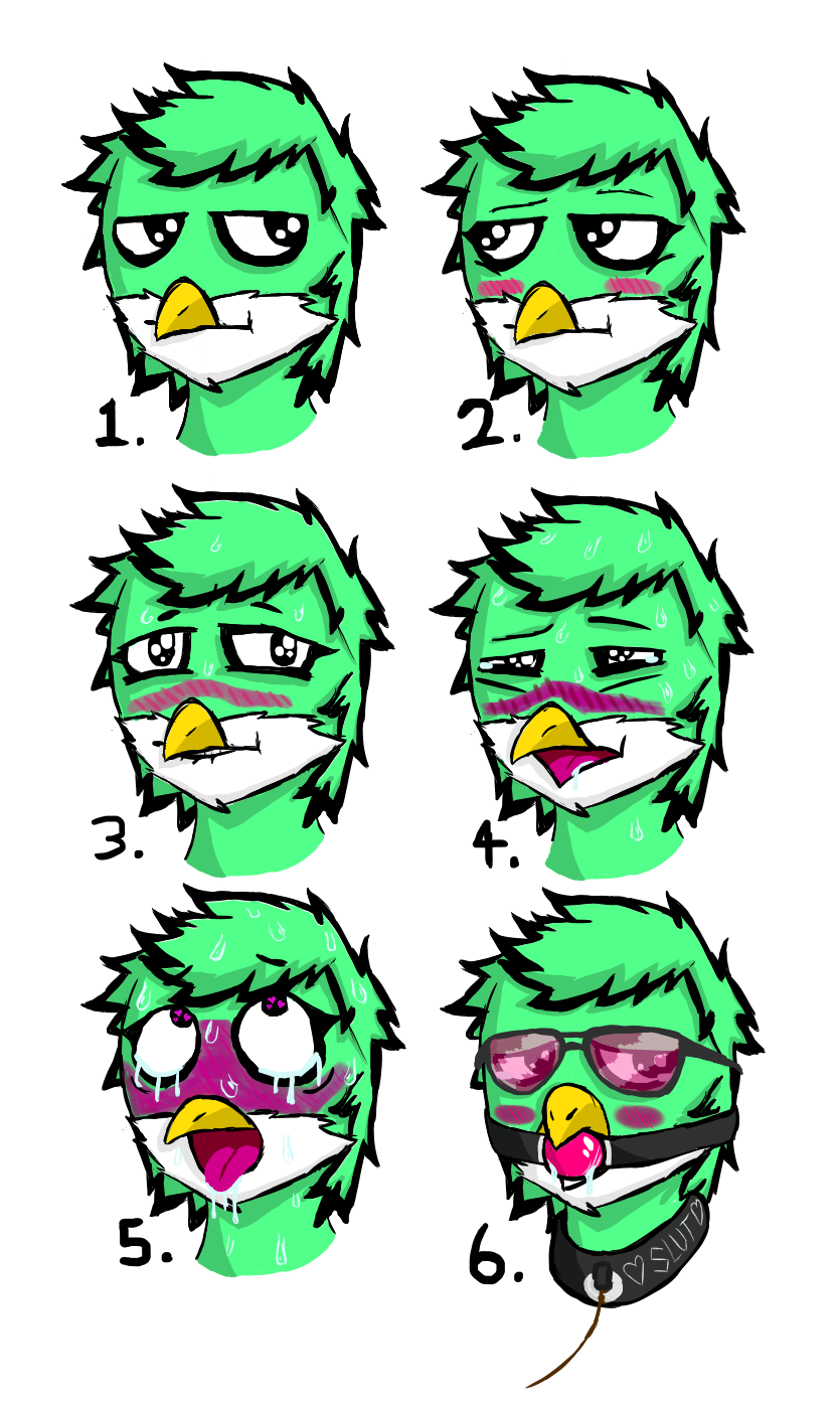 2018 aria_stormwood_(frooby) avian beak bird blush digital_media_(artwork) eyewear frooby hair humanoid open_mouth sunglasses sweat tongue tongue_out