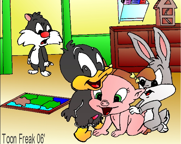 baby_looney_tunes bugs_bunny daffy_duck petunia_pig sylvester