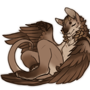 2018 alpha_channel barefoot breasts brown_hair caribeld chimera content detailed digital_media_(artwork} eyes_closed fangs feathers feet female hair hybrid invalid_tag neck_tuft sleeping tattoo tuft tusks wings wrigglingwyvern