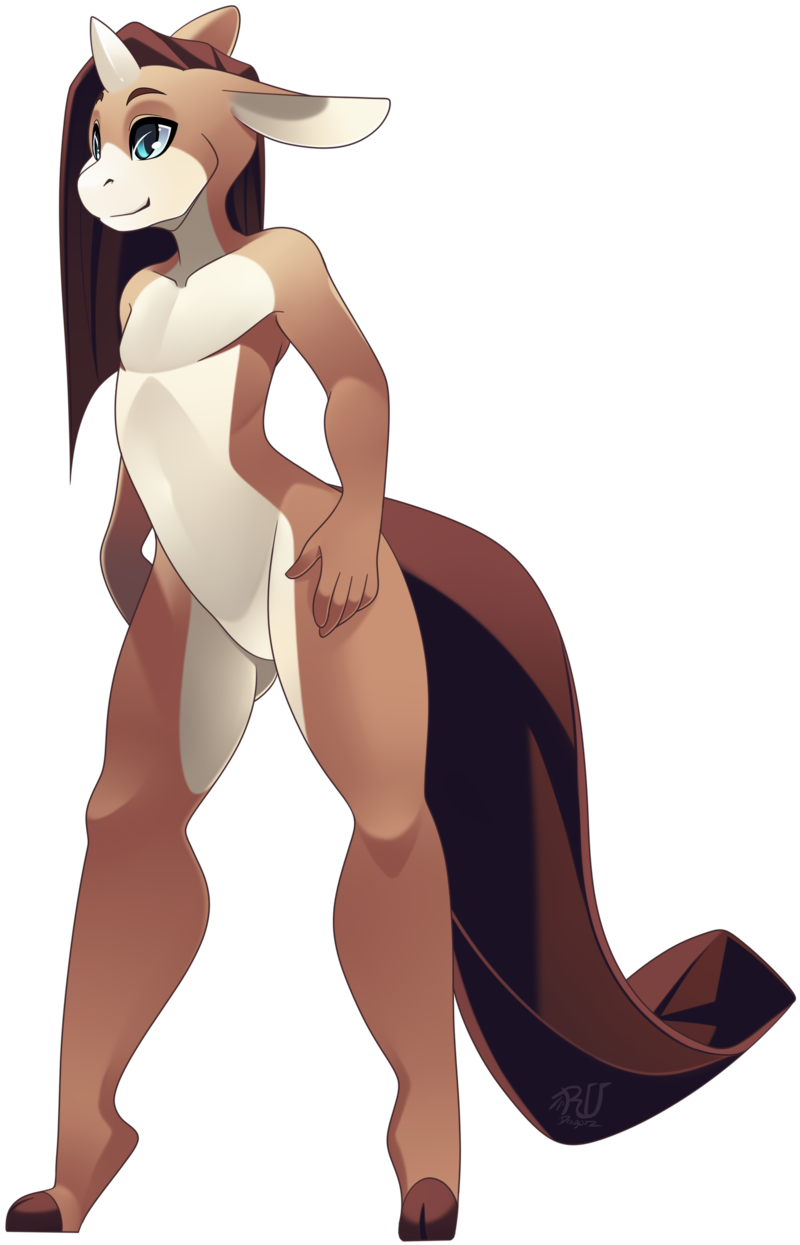 2018 5_figners alpha_channel anthro blue_eyes equine hooves horse male mammal nude rudragon simple_background smile solo standing transparent_background