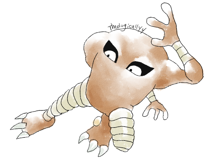 2015 3_fingers 3_toes action_pose ambiguous_gender artsy-theo athletic attack biped black_sclera brown_body claws digital_drawing_(artwork) digital_media_(artwork) featureless_crotch full-length_portrait hitmonlee humanoid kick nintendo not_furry nude pok&eacute;mon pok&eacute;mon_(species) portrait pose signature simple_background solo style_parody suspended_in_midair tan_body toe_claws toes toony two_tone_body video_games white_background white_claws