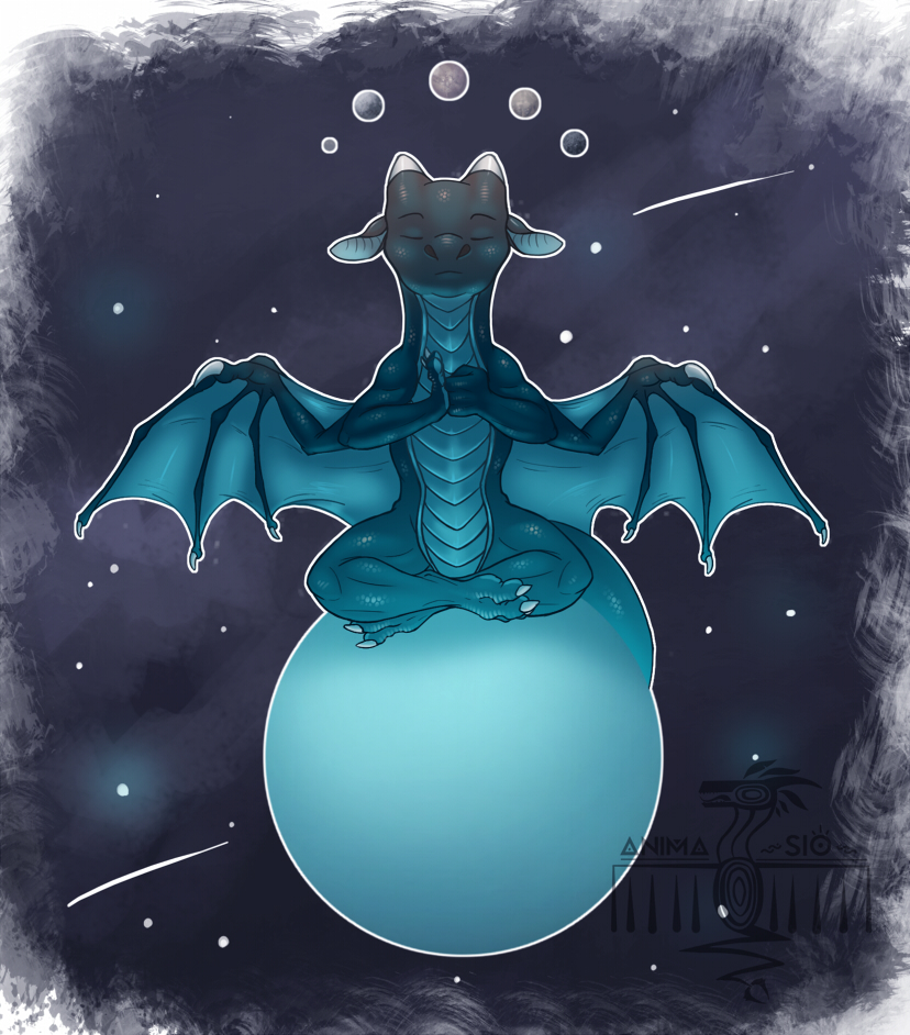 2018 3_toes 4_fingers alpha_channel barefoot belly_scales blue_scales chibi claws cute detailed_background digital_media_(artwork) dragon eyes_closed feral front_view garo_(garoshadowscale) hindpaw horn long_neck male meditation membranous_wings moon neonspaceartist nude paws planet quadruped reptile scales scalie shaded shadow sitting snout solo space spacescape stripe stripes teal_scales toe_claws toes toony western_dragon wings