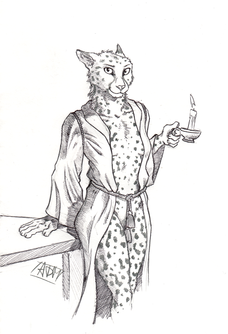 0laffson 2017 5_fingers anthro cheetah clothing feline female fur looking_at_viewer mammal simple_background solo spots spotted_fur standing traditional_media_(artwork)