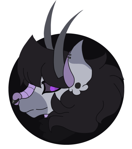 2018 alpha_channel black_hair black_mane black_sclera dragon ear_piercing facial_piercing fluffy fur goth grey_fur grey_horns grey_markings hair headshot horn lineless mane markings neon_eyes nose_piercing pastel_goth piercing purple_eyes purple_nose purple_scales scales short_hair simple_background smile solo translucent transmale transparent_background white_fur wicked_(~stzrboy~) ~stzrboy~