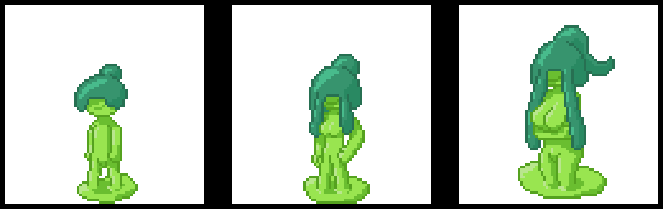 2018 big_breasts biped breasts cynderquill digital_drawing_(artwork) digital_media_(artwork) fakkumon female flat_breasts goo_(disambiguation) goo_creature green_skin humanoid nude pixel_(artwork) simple_background slime smile