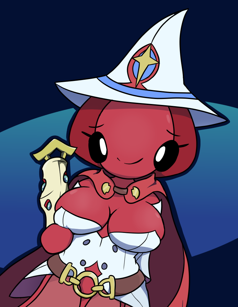 cephalopod fan_character female krackdown9 magic_user marine pasiphae_(krackdown9) solo squid vampire_squid witch