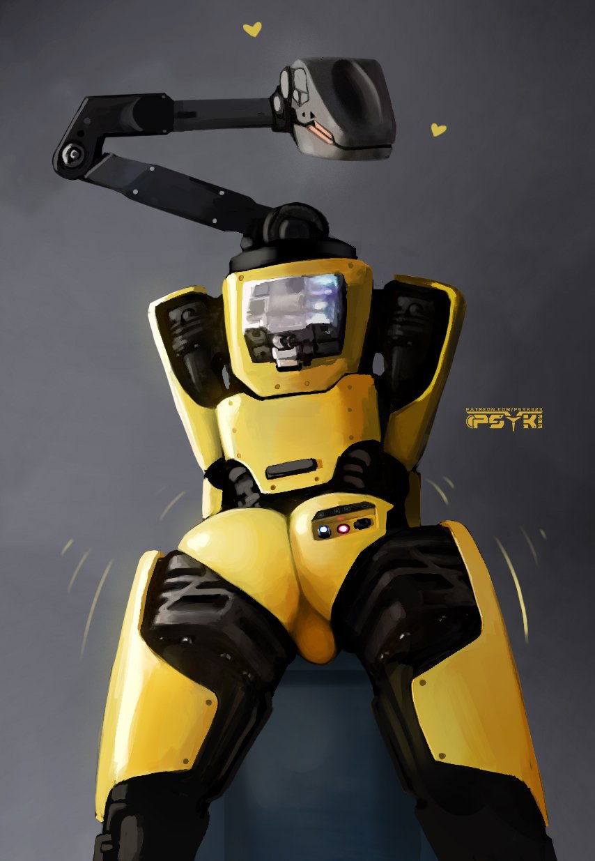 &lt;3 2018 ambiguous_gender boston_dynamics butt featureless_crotch feral futuristic living_machine looking_at_viewer looking_back machine not_furry presenting psyk323 rear_view robot simple_background spotmini