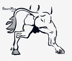balls beastmilk bovine butt hooves inktober inktober_2018 invalid_tag male mammal spread_legs spreading