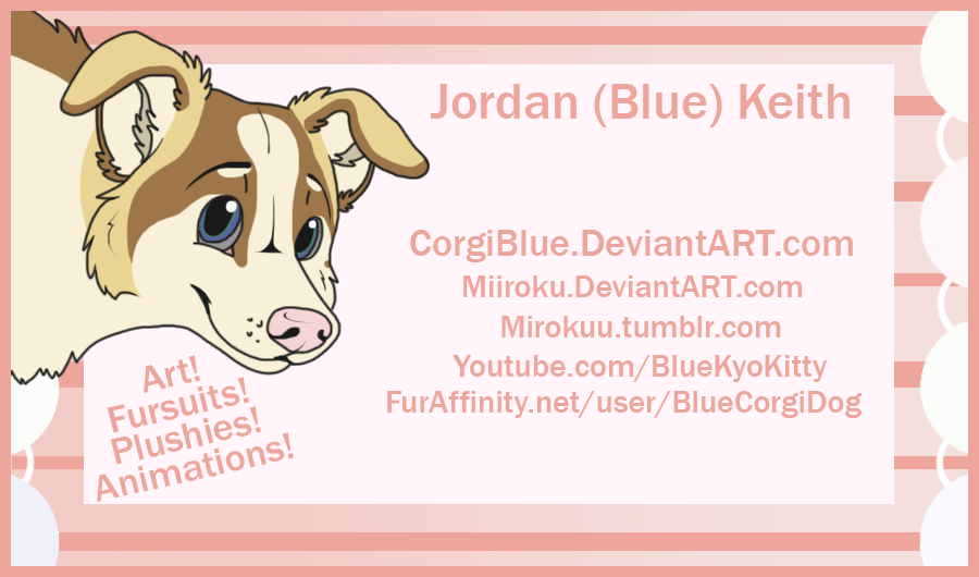 2014 ambiguous_gender artist_name bird_dog blue_(bluekyokitty) blue_eyes bluekyokitty brown_body brown_fur business_card button_ears canid canine canis chow_chow digital_drawing_(artwork) digital_media_(artwork) domestic_dog english_text eyebrows feral flat_colors floppy_ears fur golden_retriever grey_sclera hunting_dog looking_at_viewer mammal mixed_breed pink_background pink_nose pink_text retriever sebdoggo simple_background smile snout solo spitz tan_body tan_fur tan_inner_ear text url yellow_body yellow_fur
