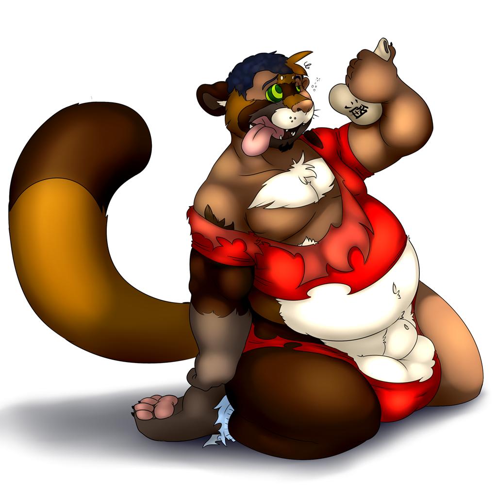 alcohol belly beverage birthday canine clothing forepawz gain hypnosis mammal mind_control overweight rippage slightly_chubby sloshed tanuki transformation weights wg xids