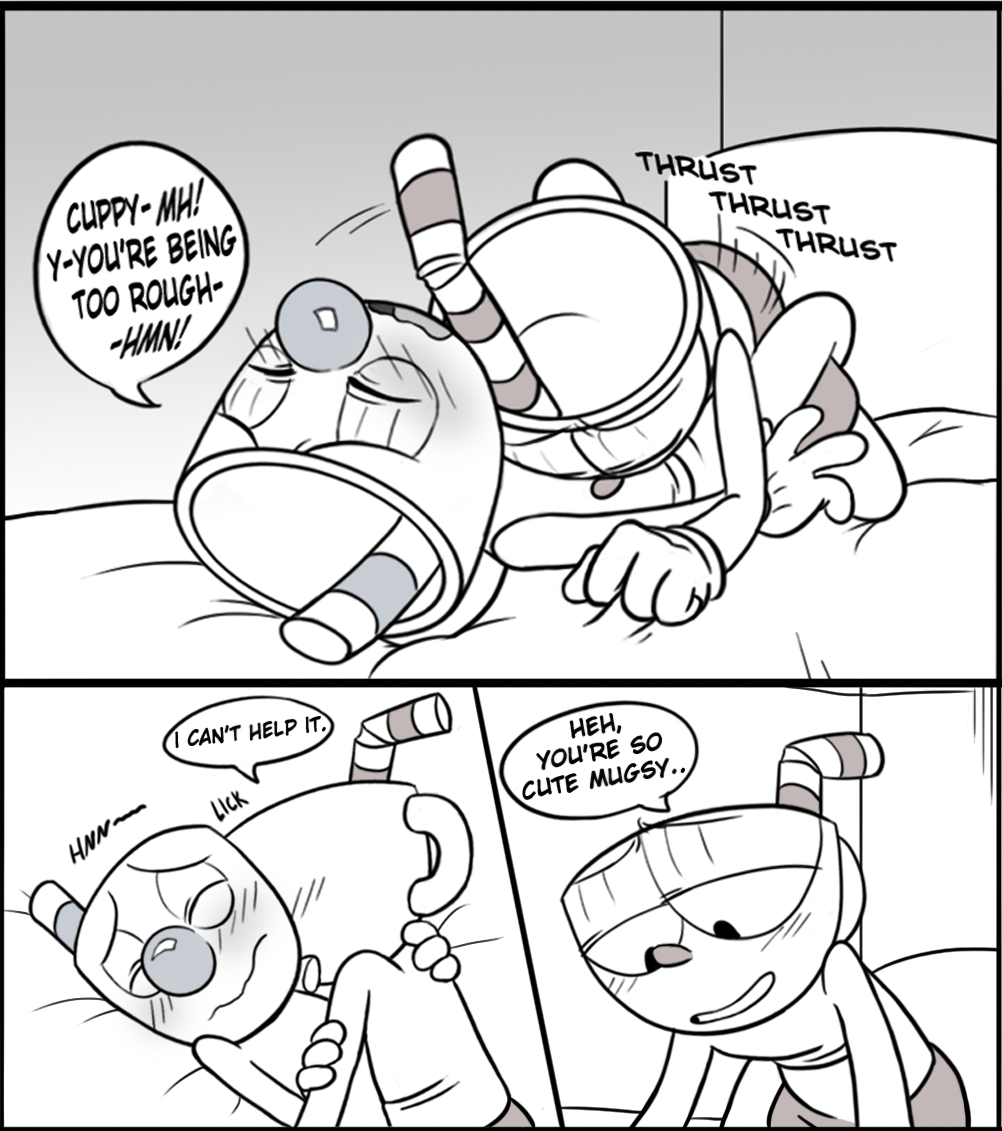anal anal_penetration animate_inanimate bed blush bottomless brother brothers clothed clothed_sex clothing comic cup cuphead_(character) cuphead_(game) dialogue domination duo english_text eyes_closed gloves grin half-closed_eyes humanoid humanoid_on_humanoid incest licking lying male male/male male_domination male_on_top male_penetrating missionary_position mugman not_furry object_head on_back on_bed on_top penetration sex sibling smile speech_bubble text tongue tongue_out toxic-boner video_games