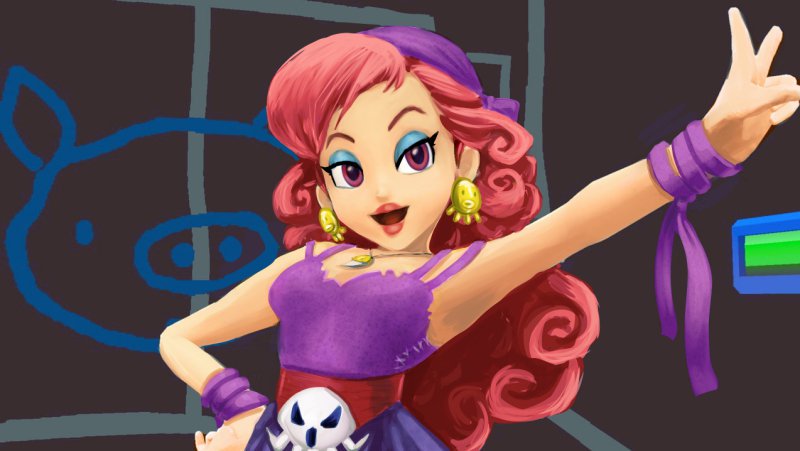 arettes bandanna captain_syrup lips make make_up nintendo pants pirate red_eyes red_hair shoes tagme up warioland