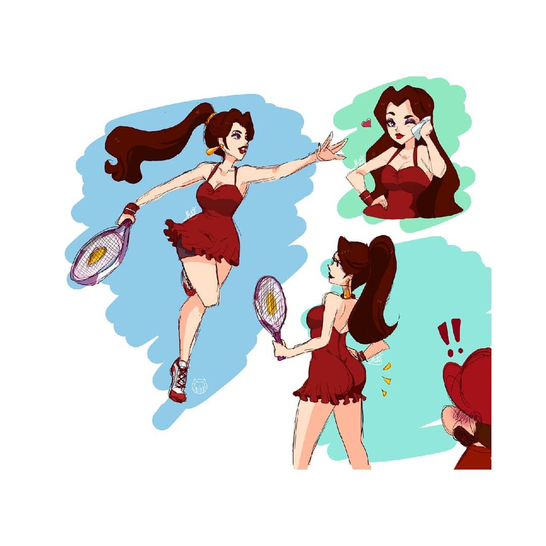 brown_hair lips mario_tennis nintendo pauline super_mario tagme