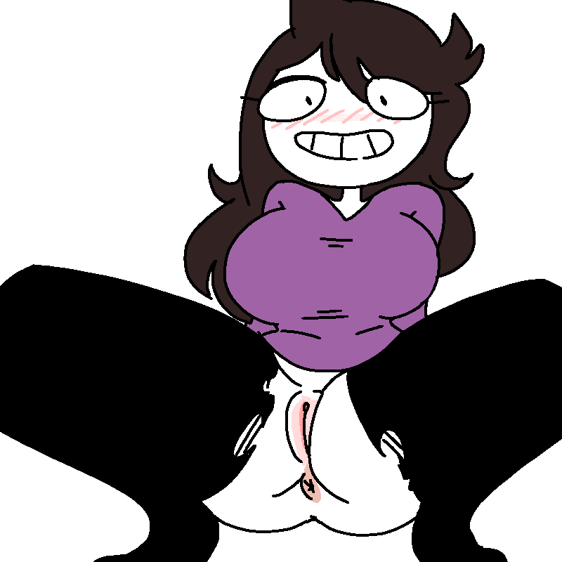 anus breasts brown_hair crouching female hair human human_only jaiden_animations jakejeong mammal not_furry pussy teeth