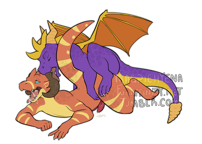 anal dragon drooling from_behind_position horn kobold licking magpiehyena male male/male saliva sex spyro spyro_the_dragon tongue tongue_out video_games wings