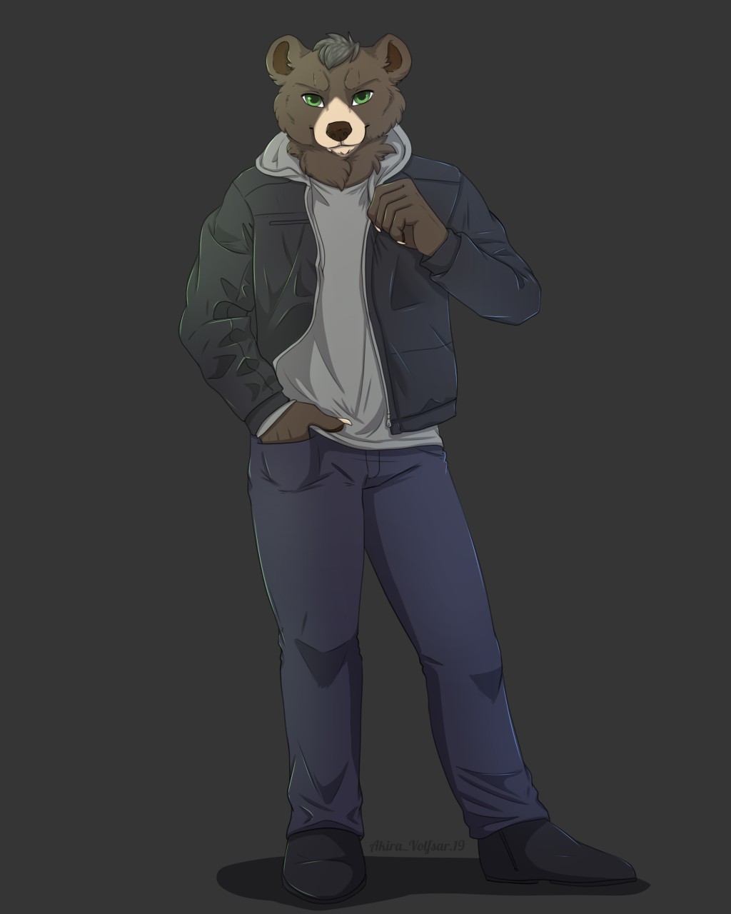 2019 5_fingers aki_de-volfs.ar anthro clothed clothing digital_media_(artwork) hi_res looking_at_viewer male mammal simple_background smile standing ursid