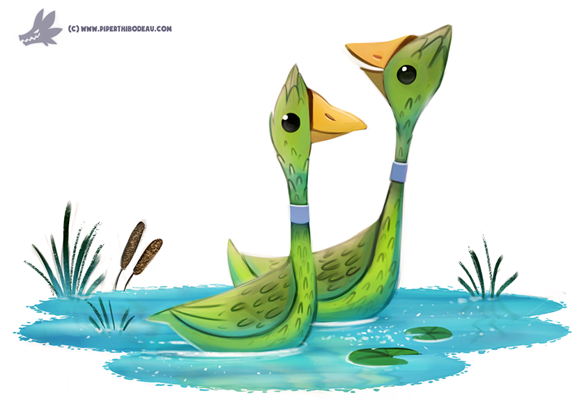 anatid anseriform anserinae asparagus avian bird cattail cryptid-creations duo food food_creature goose lily_pad plant pond signature simple_background vegetable water white_background