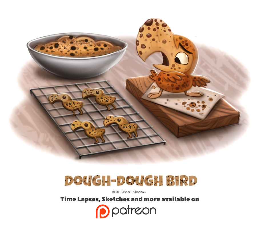 avian bird bowl columbid cookie cryptid-creations dodo food food_creature solo