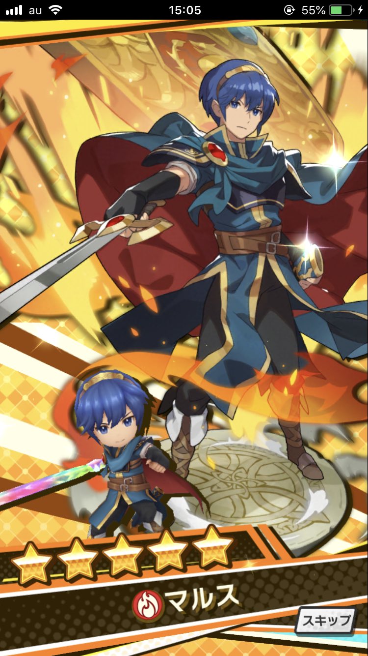 2900cm blue_eyes blue_hair cape fire_emblem fire_emblem:_monshou_no_nazo fire_emblem_heroes highres holding holding_sword holding_weapon marth nintendo sword weapon