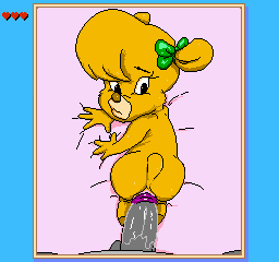 2019 all_fours cub disney doggystyle female freeflyspecter from_behind_position hair_bow hair_ribbon looking_back low_res male male/female mammal molly_cunningham pixel ribbons sex solo_focus talespin ursid young