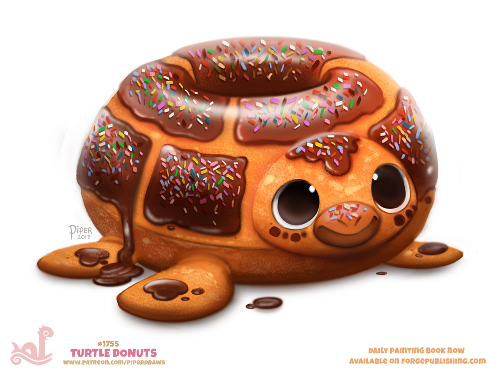 cryptid-creations doughnut food food_creature reptile scalie smile solo turtle