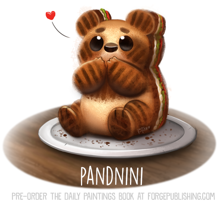 &lt;3 cryptid-creations food food_creature giant_panda mammal panini plate solo ursid
