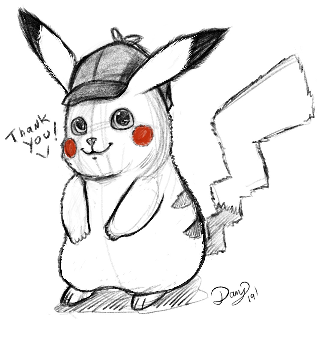 11:12 2019 5_fingers back_markings clothing danigrillo deerstalker_hat detective_pikachu dipstick_ears english_text fluffy hat hat_only headgear headwear looking_at_viewer markings mostly_nude multicolored_ears nintendo pikachu pok&eacute;mon pok&eacute;mon_(species) pok&eacute;mon_detective_pikachu red_cheeks signature simple_background sketch smile spot_color standing text video_games white_background