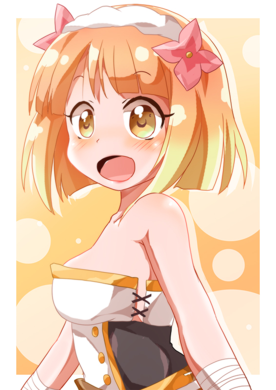 1girl blonde_hair endro! fai_fai shishinon yellow_eyes